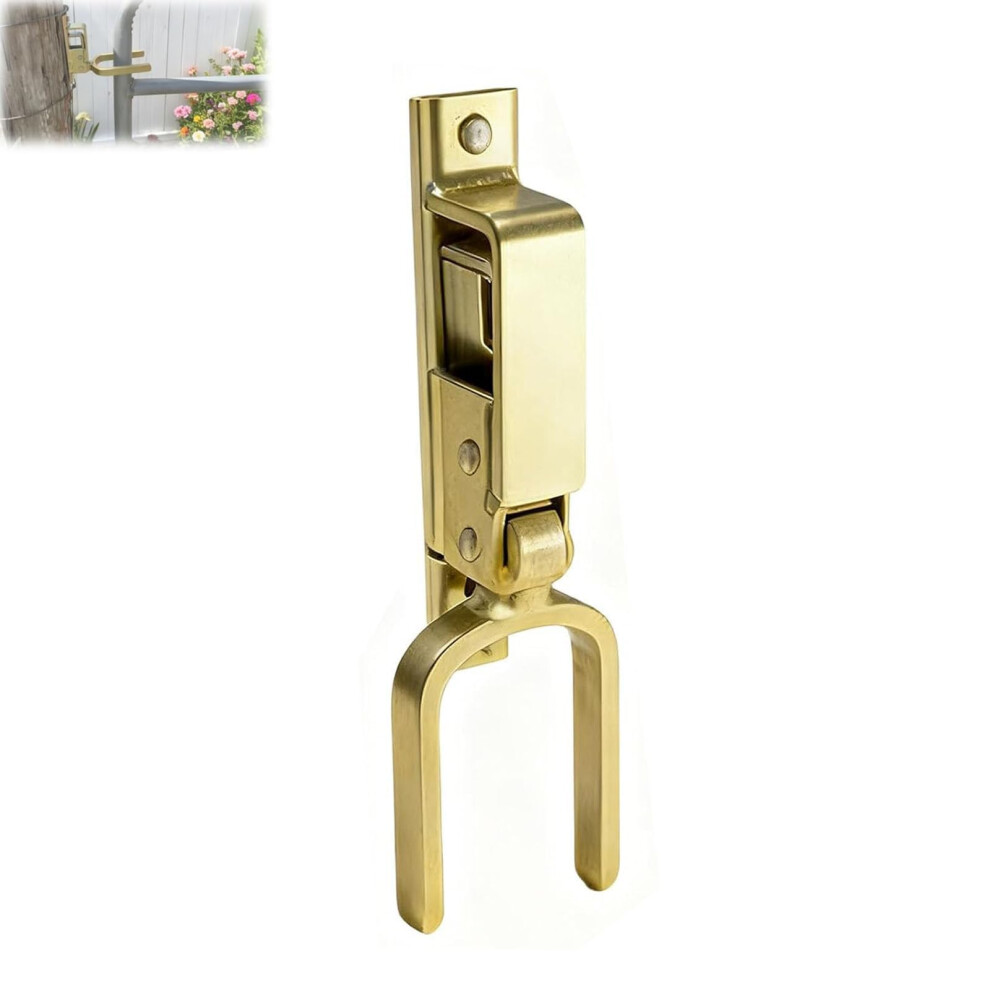 Heavy Duty Automatic Gate Latch For Farm, Onehand Spring Loaded Lock, Weatherproof Steel, 1 Pcs 9365369432772