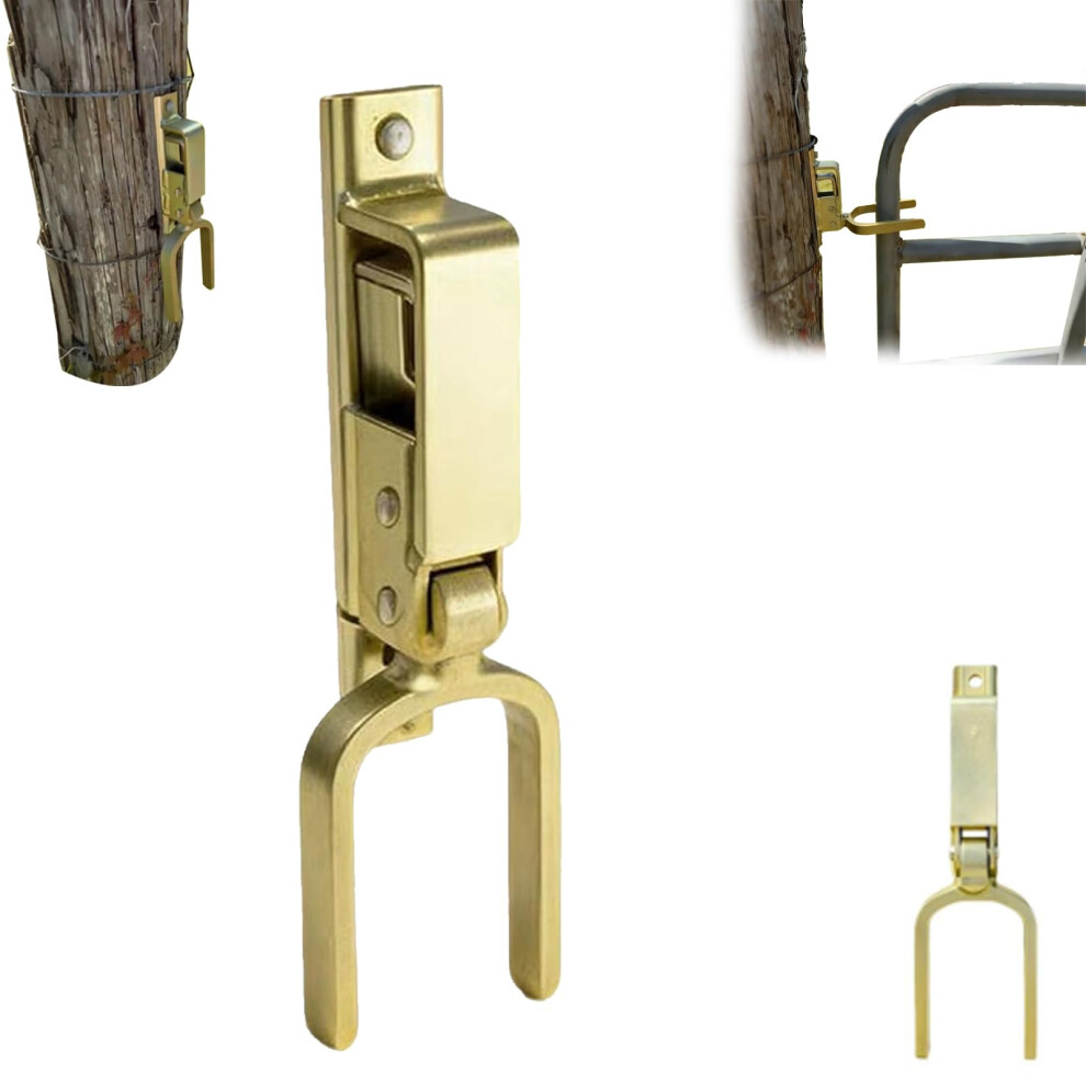 Farm Gate Latch Heavy Duty Automatic Spring Lock Onehand Rust Resistant For Wood And Metal Gates 9164114202581