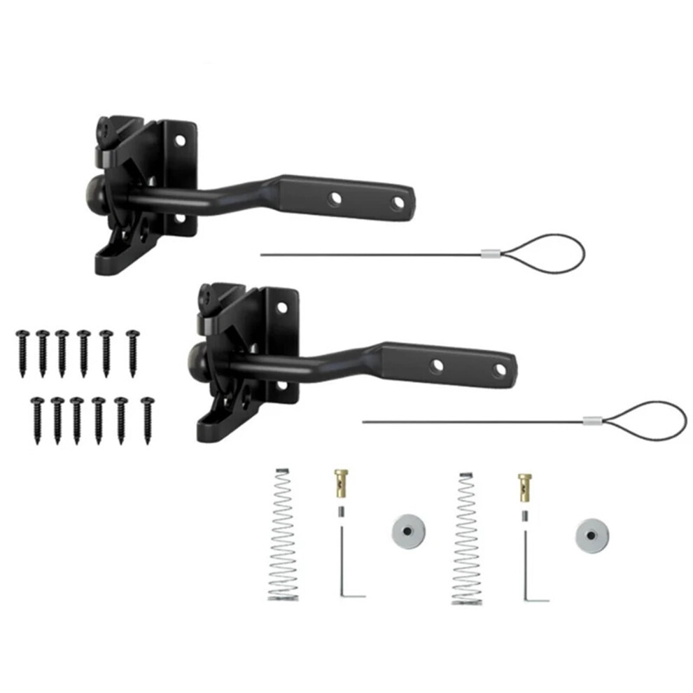 Heavy Duty Self Locking Gate Latch With Cable Pull, Rustresistant Fence Gate Lock For Wooden Fence 9365369432956