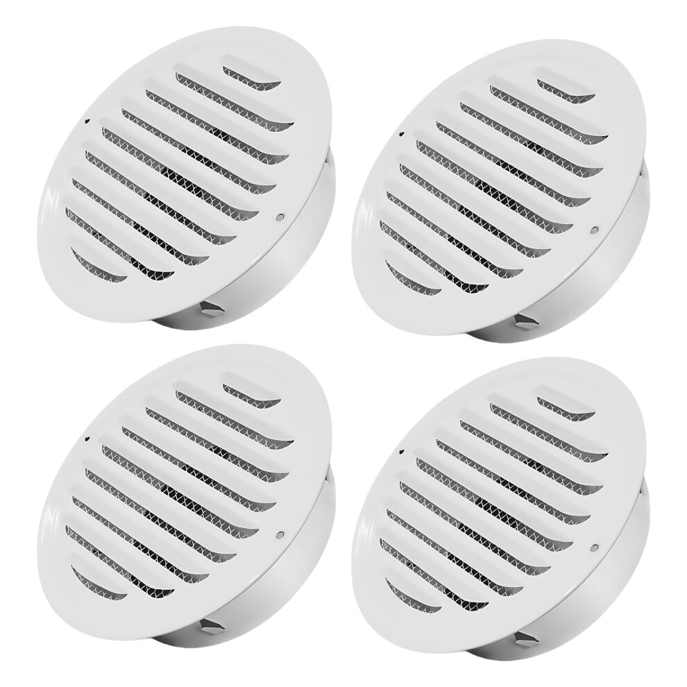4 Inch Round Soffit Vent Stainless Steel Weatherproof Cover With Mesh Screen For Bathroom Dryer Attic 4 Pack 9164114202840