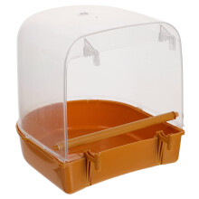 Bird Bath Parrot Shower Tub with Water Injector for Budgies Lovebirds Finches Relieves Boredom
