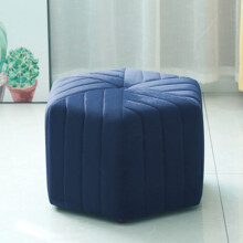 PU Leather Ottoman Footstool for Living Room or Bedroom, Round or Square Shoe Stool and Vanity Seat A1