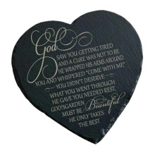 Memorial Heart Stepping Stone for Garden Bereavement Sympathy Marker Style 3