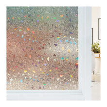 Window Privacy Film Static Cling Rainbow Decorative Glass Sticker Heat Insulation for Home 75x200cm
