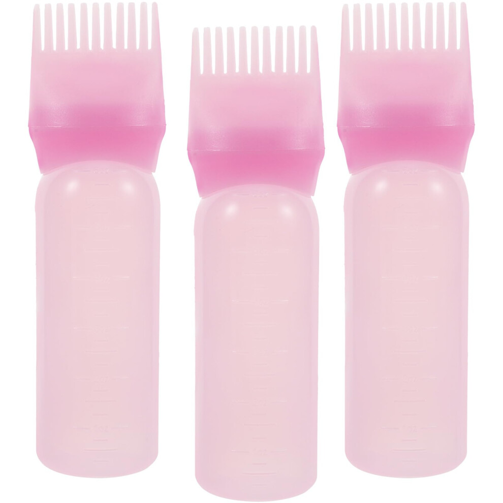 3pcs Hair Dye Applicator Bottle with Root Comb for Precise Root Application and Even Color Distribution