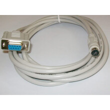 PLC Communication Cable 10m RS232 for Mitsubishi GOT Touch Screen to FX Series PLC, Light Gray
