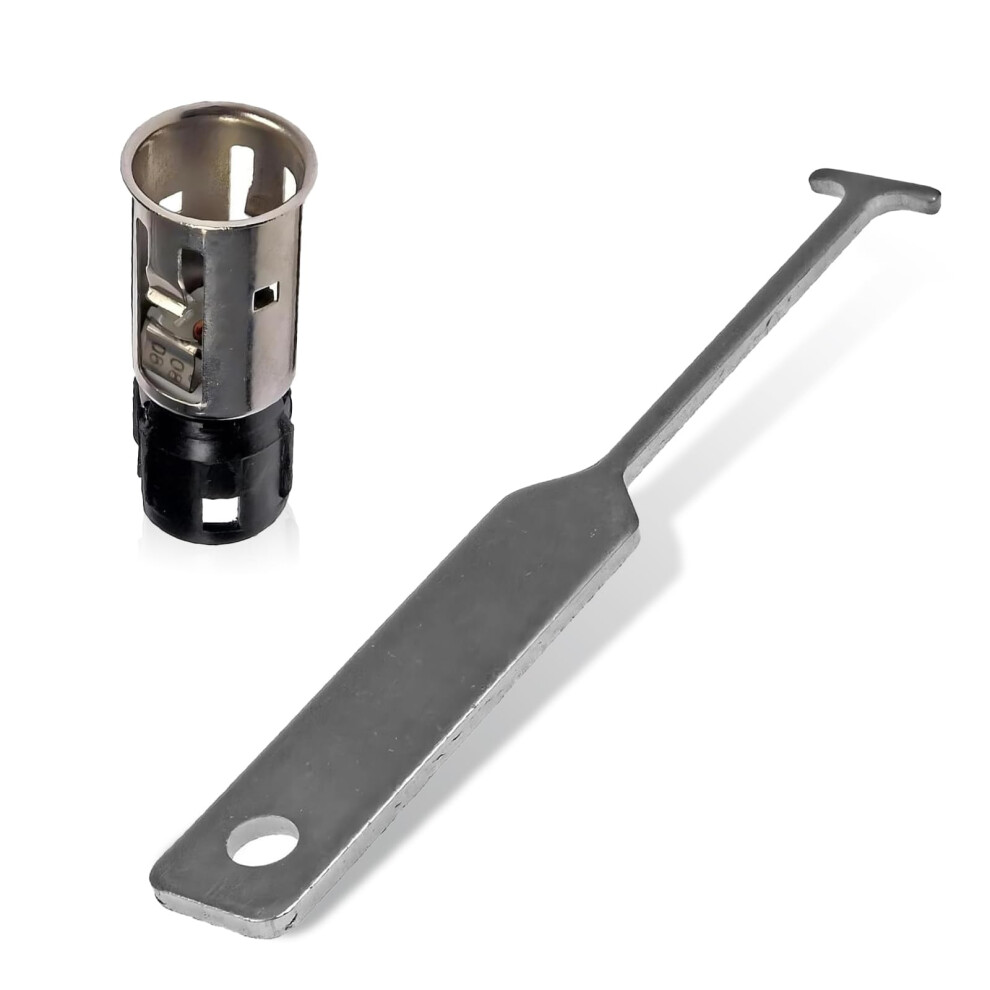 2 Pcs 12V Cigarette Lighter Socket Replacement With Removal Tool, Temperature Resistant Silver 9365369433588