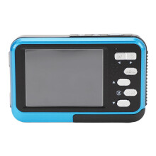 Underwater Camera 4K 48MP Dual Screen Waterproof Digital Camera 16X Zoom for Snorkeling Blue