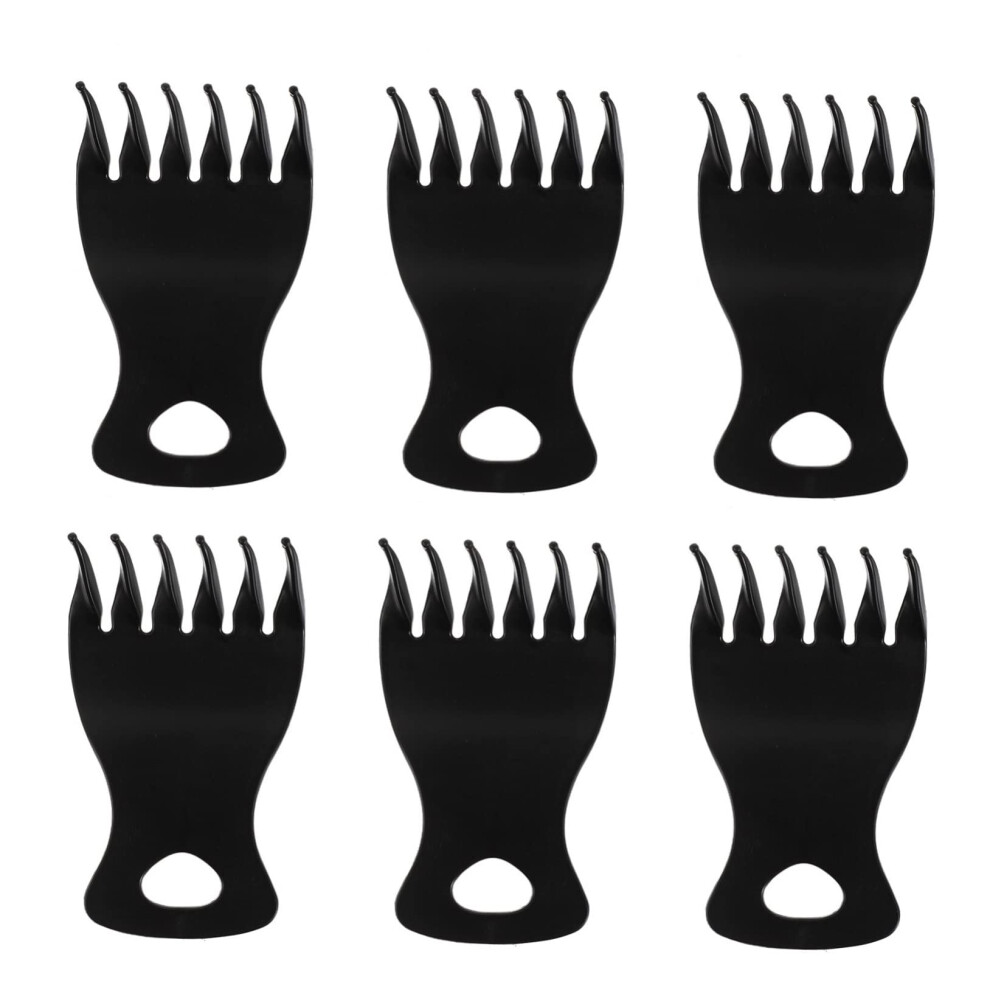 Unisex Wide Tooth Hair Cutting Comb For Men 6Pcs Plastic Salon Hairdressing Set Tangle Styling