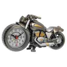 Vintage Motorcycle Alarm Clock with Quartz Timing Retro Motorbike Design for Boys Room Home Decor
