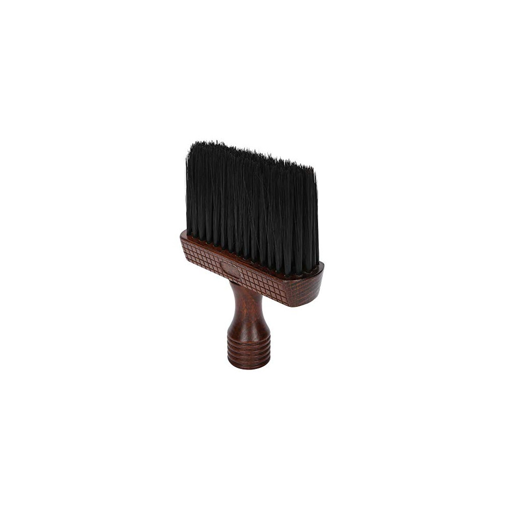 Barber Neck Duster Brush with Ergonomic Wooden Handle for Quick Hair Sweeping and Gentle Skin Contact