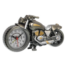 Vintage Motorcycle Alarm Clock with Quartz Timing Retro Motorbike Desk Clock for Home Decor Gift