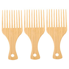 3pcs Bamboo Hair Comb Set for Men Wide Tooth Detangling Combs with Ergonomic Grip Design