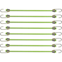 8 Pcs 25cm Elastic Tensioners with Hooks Small Elastic Cords with Hooks Mini Universal Rubber Bungee Tensioners