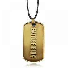 (Antikbronze-plattiert) Modeschmuck BF4 Battlefield 4 Erkennungsmarken Abzeichen Militärkarten Halsketten Anhänger Antikbronze und Zinn Hals
