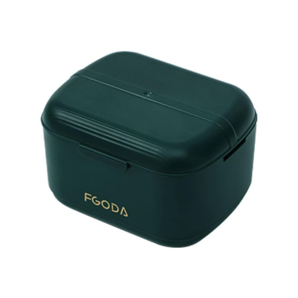 Green Orthodontic Retainer Tooth Braces Box Soaking Container Denture Storage Bath Box With Strainer
