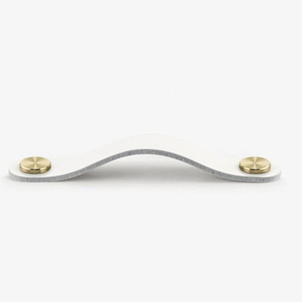 Leather Cabinet Pulls 4Pcs Cowhide Copper Design 128Mm Drawer And Wardrobe Handles 9164114204936