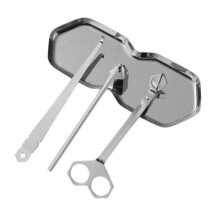 4 in 1 Candle Wick Trimmer Set Stainless Steel Candle Care Kit with Dipper Snuffer Tray, Silver