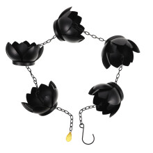 Lotus Rain Chain for Gutters Decorative Metal Downspout Replacement Outdoor Garden Water Collector