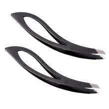 2pcs Stainless Steel Eyebrow Tweezers Precision Tip for Ingrown Hair Removal and Grooming