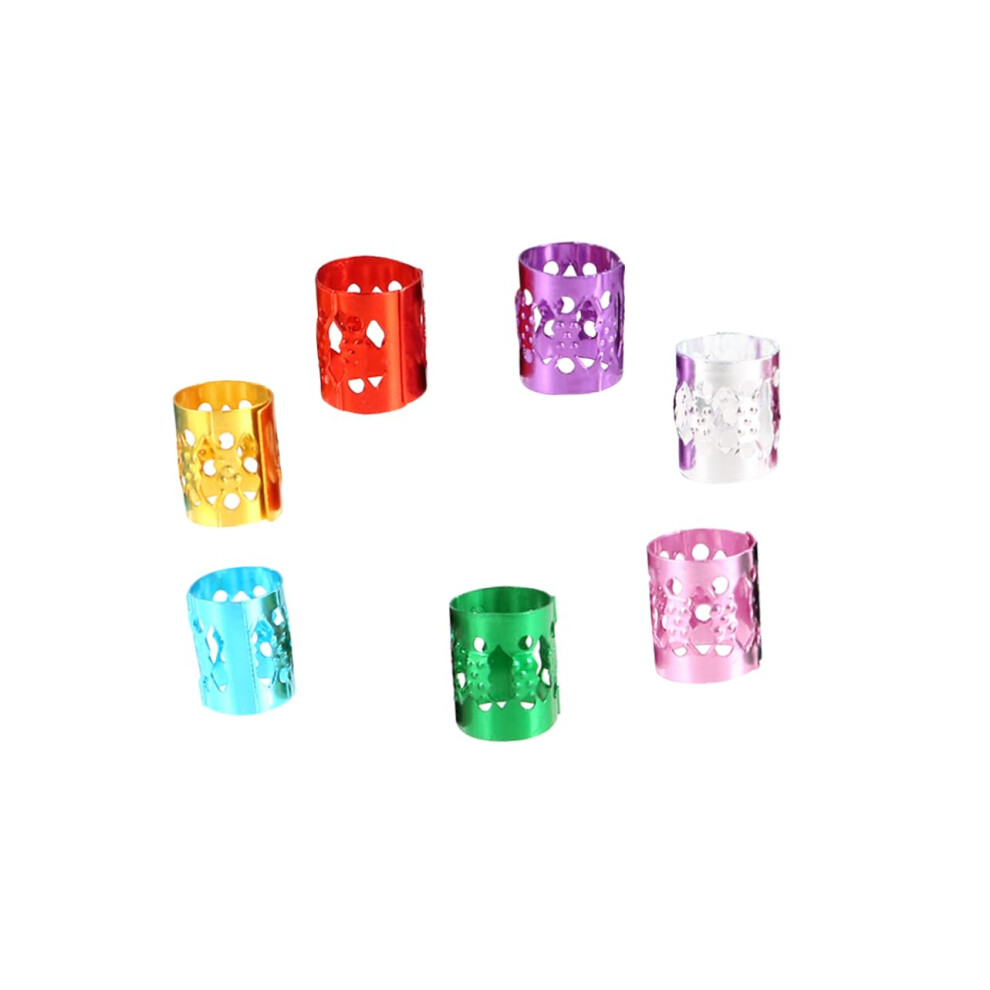 Unisex 70Pcs Metal Dreadlock Beads And Aluminum Hair Cuffs For Braids And Dreadlocks, Colorful Lightweight Decorative Accessories