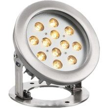 LED Underwater Lights IP68 Waterproof Stainless Steel Pool Fountain Spotlight 24W Warm White 24V