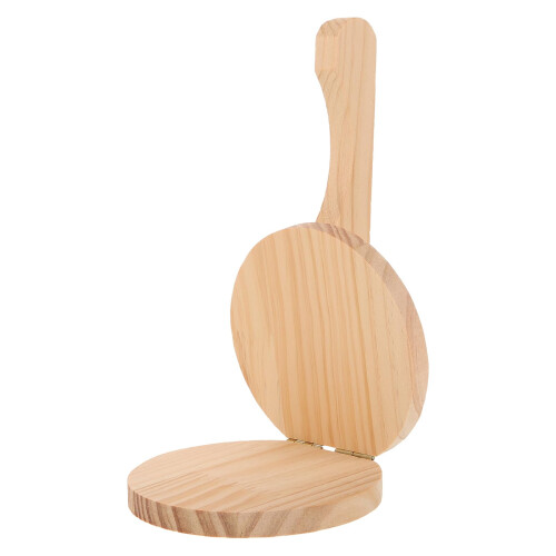 Solid Wood Dumpling Press with Ergonomic Handle for Consistent Wrapper Thickness 8.25x4.91x2.36 Inch