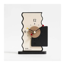 Modern Mantelpiece Clock with Minimalist Design for Desk or Table, Grey Home Decoration Gift