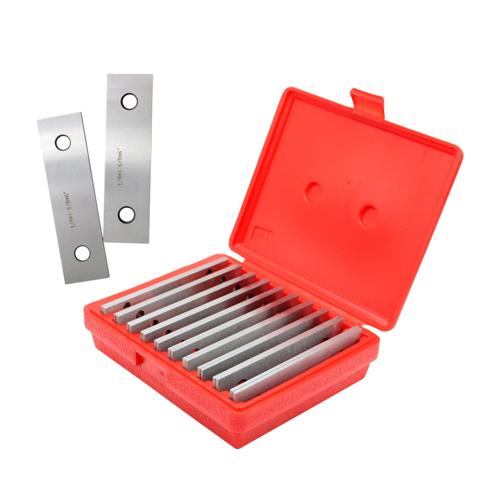 10 Pairs Precision Parallel Set 1/8' X 6' Hardened Steel Ultra Accuracy With Carrying Case 9164114205711