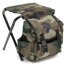 Fishing Chair 2In1 Folding Chair Lightweight Collapsible Camping Hiking Outdoor Camouflage