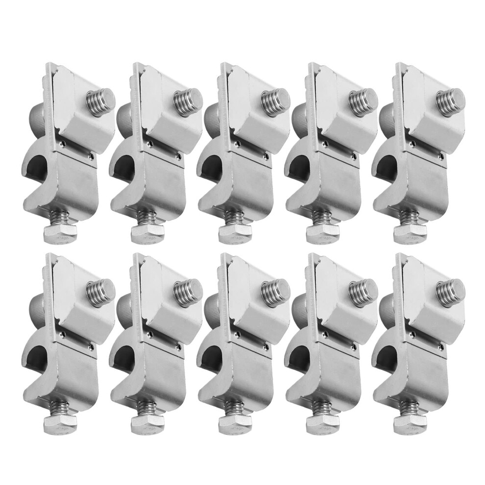10Pcs Solar Panel Grounding Clamp Aluminum Alloy M6 Lug For Pv Cable Connection Quick Install 9164114205957