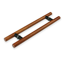 Barn Door Handle Heavy Duty DoubleSided Pull for Sliding Glass or Wood Doors 100cm Red Brown