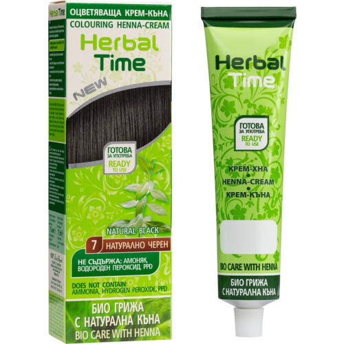 HERBAL TIME NATURAL Black Henna - Βαφή Μαλλιών