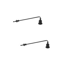 2pcs Candle Snuffer and Wick Trimmer Set with Long Handle Elegant Design for Candle Lovers