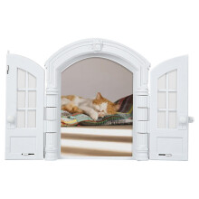 Cat Door for Interior Doors with Flap, Efficient Cat Protection, Pet Door for Cats and Small Dogs