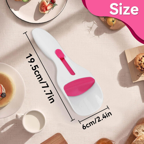 Cupcake Batter Dispenser with Sliding Button and Silicone Plunger for Precise Portion Control Baking 1