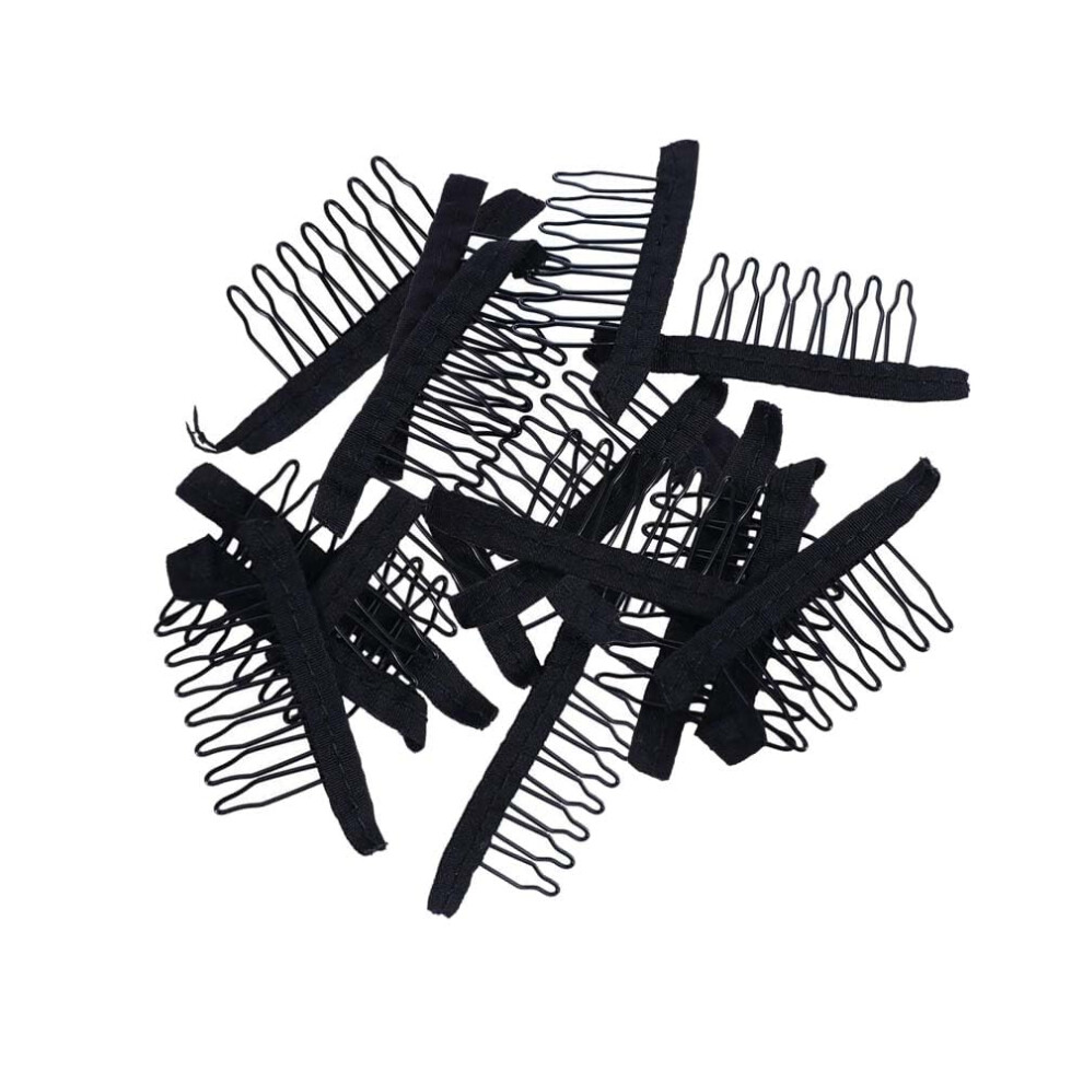 Unisex Black 40Pcs Ushaped Stainless Steel Wig Combs Clips For Secure Attachment And Hair Extensions