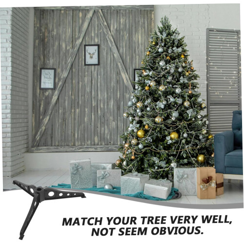 Christmas Tree Stand for Artificial Trees Black Sleek Base Easy Tool Assembly Stable Holder 1