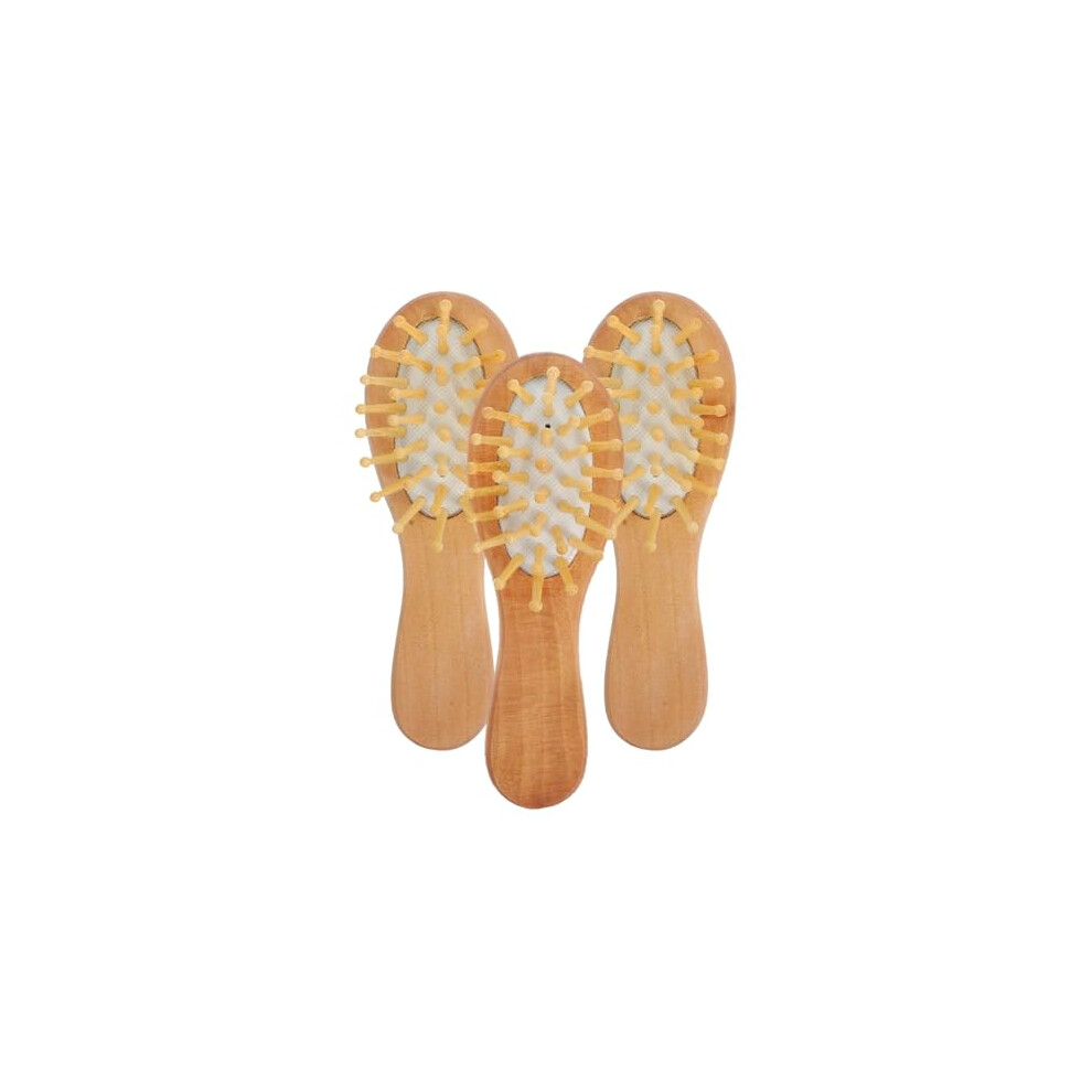 Unisex Wooden Hair Brush And Bamboo Comb Set Â Gentle Detangling, Scalp Massage, Travel Size