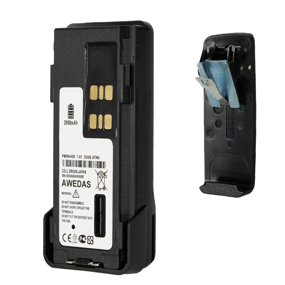 Battery 7.4V 2800Mah Pmnn4409ar Replacement For Motorola Xpr Series Xpr7550 Apx1000 Longlasting Power 9365369434844