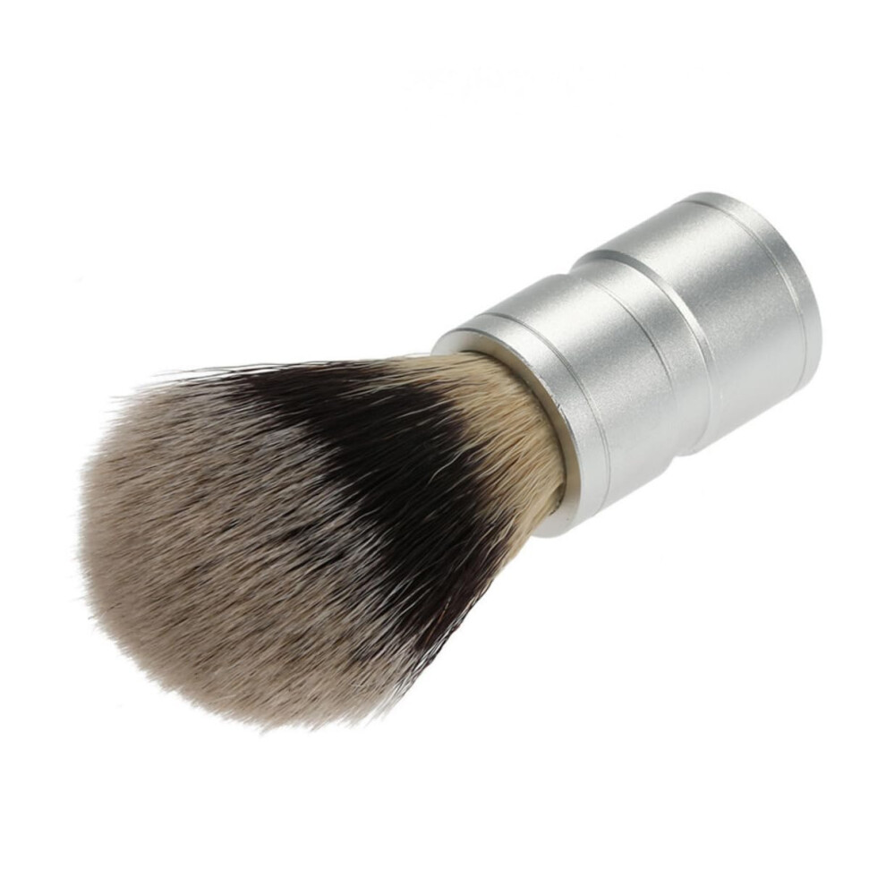 Nylon Beard Brush for Men Shaving Brush with Alloy Handle for Mustache Grooming Rich Lather