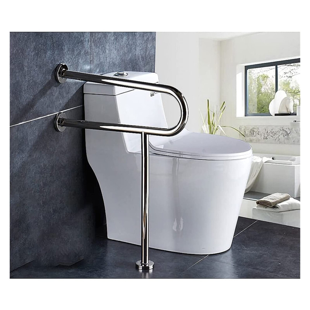 Bathroom Grab Bars UShaped 304 Stainless Steel Toilet Safety Handrail with AntiSlip Grip