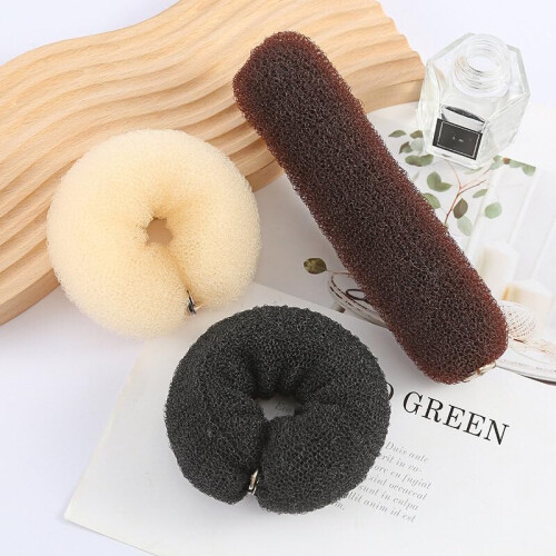 Hair Bun Maker Set with Flexible Sponge Core, Secure Hold, Quick Loop Closure, 3 Colors 2