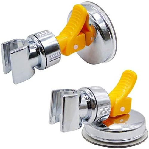 3 Pack Adjustable Suction Cup Shower Head Holder Wall Mounted No Drill Removable Bathroom Bracket 1