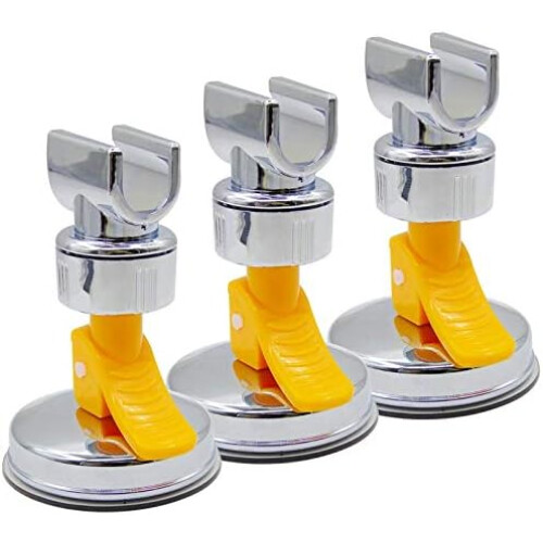 3 Pack Adjustable Suction Cup Shower Head Holder Wall Mounted No Drill Removable Bathroom Bracket 2