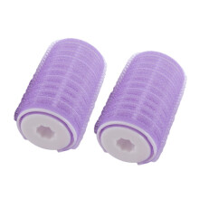 2pcs Heatless Hair Rollers for Bangs and Roots, Fluffy Volume Curling Clips M Purple