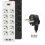(White)EU Plug AC Outlet Power Strip Multitap Electrical Socket with 4 USB Ports Fast Charge Multiprise Net 5