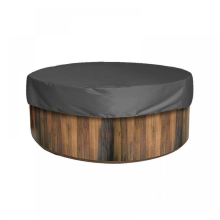 Cubierta redonda impermeable para bañera de hidromasaje de exterior: protección UV, material duradero, cordón ajustable en el dobladillo y p