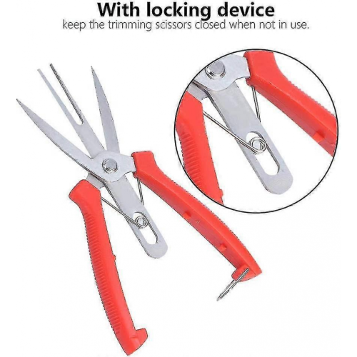 Stainless Forge Apple Tree Pear Scissors Double Mouth Agricultural Tools Flower Thinning Fruit Pruner 2