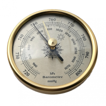 72 mm nástenný barometer 1070 hpa zlatá farba okrúhly ciferník vzduchová meteorologická stanica